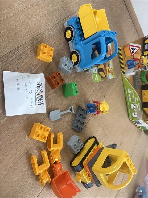 LEGO Duplo 10812 Truck & Tracked Excavator 26-Piece Set with Minifigs