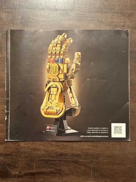 Instructions For LEGO 76191 Infinity Gauntlet Manual ONLY