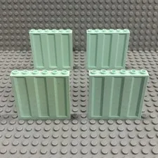 Lego Panel Corrugated Profile 1 x 6 x 5  - Light Green 4 Pack  (23405)