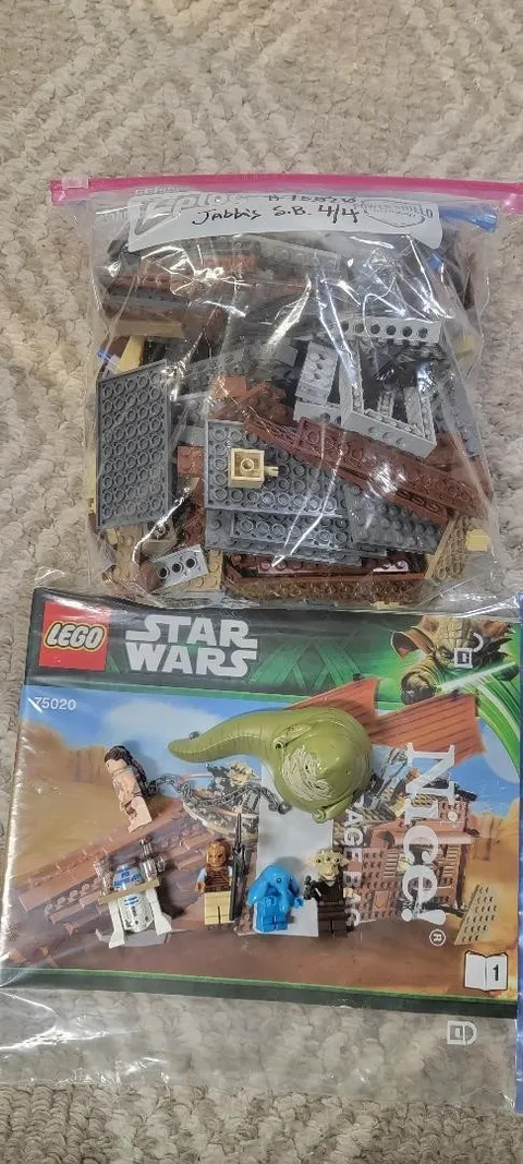 LEGO Star Wars: Jabba's Sail Barge (75020) With All Instructions and Mini Figs