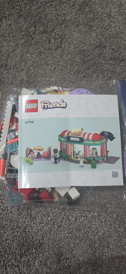 LEGO Friends 41728 Heartlake Downtown Diner Illustrated Manual Booklet