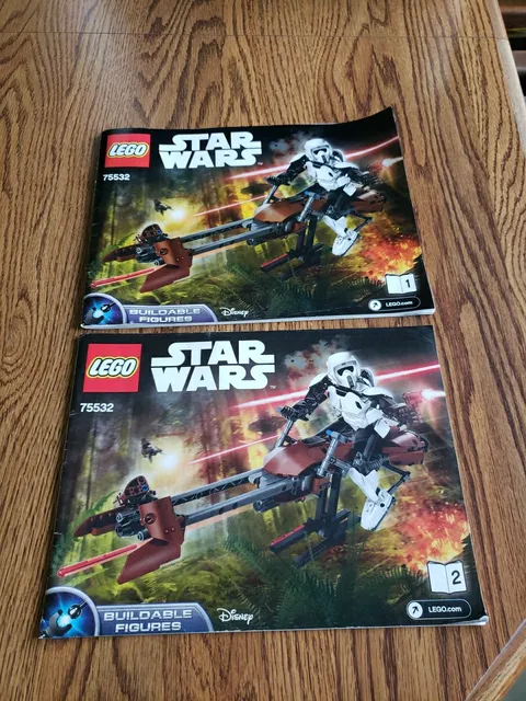 Lego Star Wars Set 75532 Scout Trooper Speeder Bike Instruction Manuals Only VGC