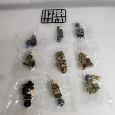 Lego Military Reanactment Teams With Custom Weapons Lot Of 9 New