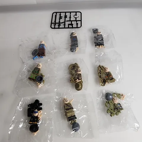 Lego Military Reanactment Teams With Custom Weapons Lot Of 9 New