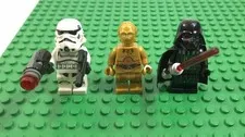 LEGO Lot of 3 Star Wars Minifigures, Darth Vader, C-3PO, Imperial Stormtrooper