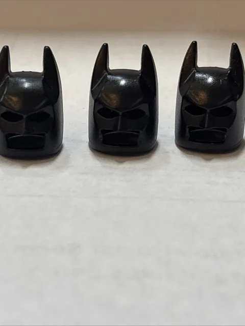 LEGO Black Batman Cowl Mask with Angular Ears (10113 / 28766) Lot Of 3!