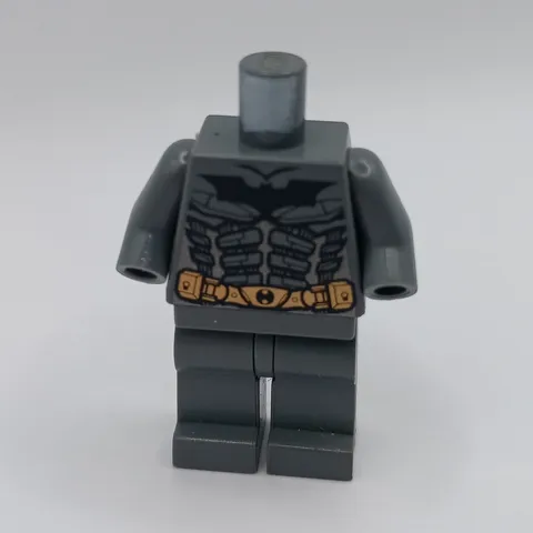 LEGO Minifigure Batman Suit Print Dark Bluish Gray Torso Arms Legs No Head Crack