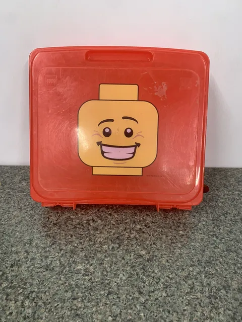 Lego Project Case Red Storage Container Organizer Holder Iris 13x12x 3" #499120