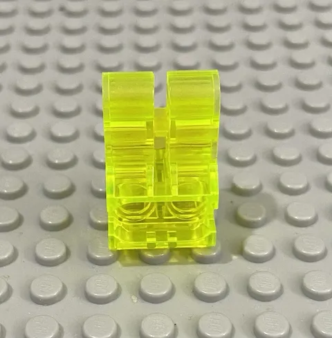 LEGO 1 Trans-Neon Green Technic, Modular Connector, Part 32137, Set 8255
