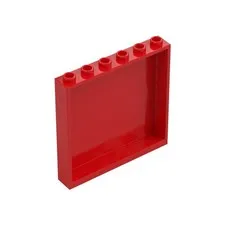 LEGO 3x Red Panel 1 x 6 x 5 inv.603