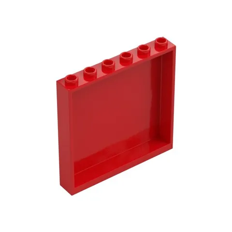 LEGO 3x Red Panel 1 x 6 x 5 inv.603