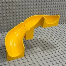 Lego Playground Slide Curved 6x6x6 90 degrees 28387 : Yellow (2 Pack)