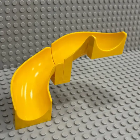 Lego Playground Slide Curved 6x6x6 90 degrees 28387 : Yellow (2 Pack)