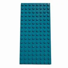 LEGO Azure Blue 8 X 16 STUD Baseplate 2.5” X 5” PIECE #3865 94238 Great Cond!