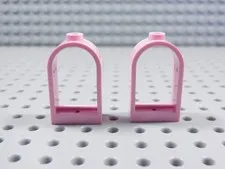 LEGO Lot of 2 Pink 1x2x2-2/3 Rounded Top Window Frame ONLY BG