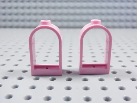 LEGO Lot of 2 Pink 1x2x2-2/3 Rounded Top Window Frame ONLY BG