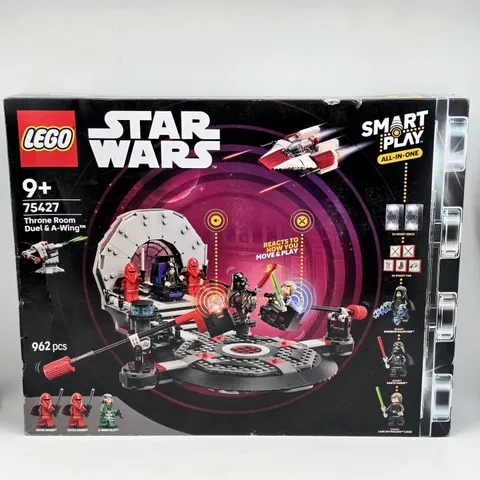LEGO 75427 Star Wars SMART Play Throne Room Duel and A-Wing Set 962pc