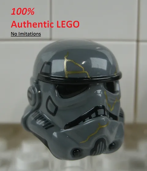 LEGO NEW Night Trooper Dark Grey Helmet (1x) 6538418 Minifigure Part 112432