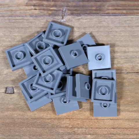 LEGO Gray Jumper Plate 2 x 2 w Groove and 1 Stud in Center Part No. 87580 Qty 20