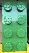 LEGO Storage Container Stackable 8 Stud Brick Dark Green Cleaned - ONE
