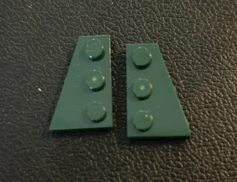 LEGO 3x2 Wedge Plate Sand Beige Dark Green Left Right 43723 43722 1x3 3x1