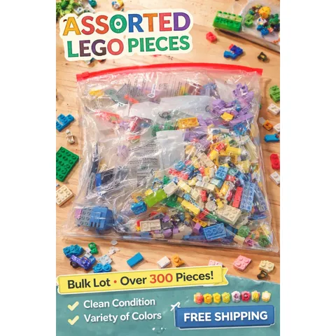 LEGO Bulk Lot Assorted Pieces Bricks Plates Mixed Colors Clean Condition