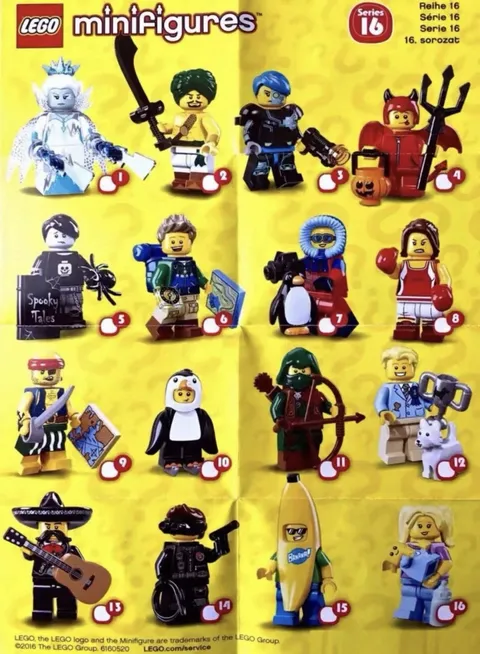 LEGO Minifigures Series 16 Complete Set Of 16 71013 - NEW Factory Sealed