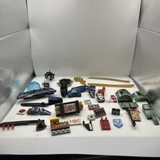 Lego Ninjago Replacement Stickered Parts, Printed Parts, 40 Total Pieces Lot