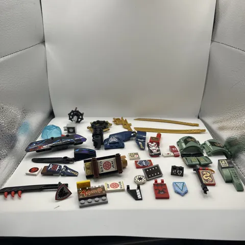 Lego Ninjago Replacement Stickered Parts, Printed Parts, 40 Total Pieces Lot