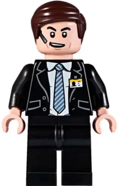 LEGO MINIFIGURE SUPER HERO AGENT PHIL COULSON DAMAGED SH0369!!