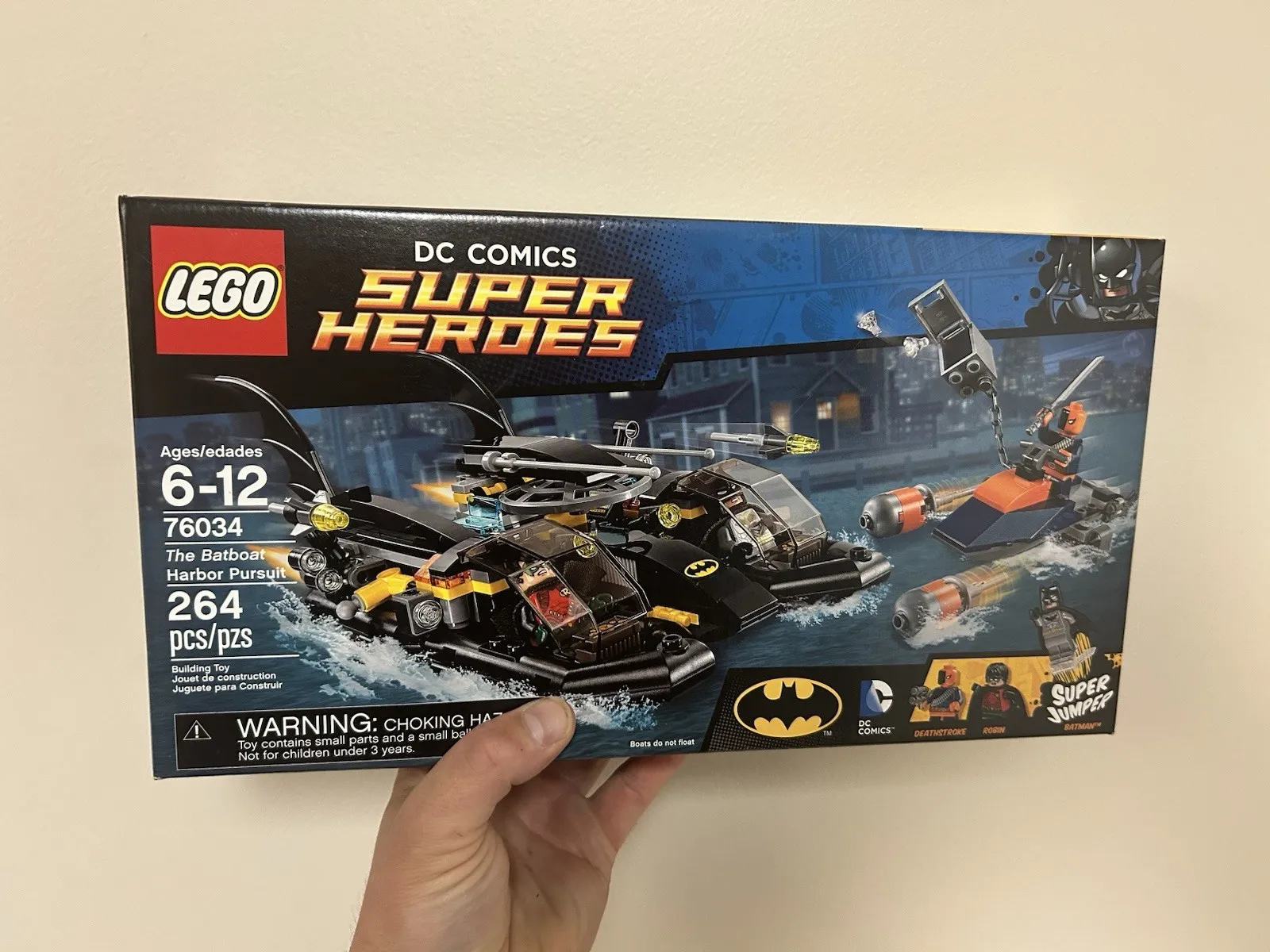 LEGO #76034 DC Comics Super Heroes: Batboat Harbour Pursuit-FACTORY SEALED