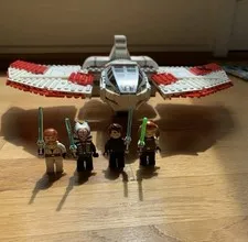 LEGO Star Wars 7931 T-6 Jedi Shuttle 100% complete, minifigs, manual, no box