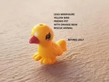 LEGO Minifigure Yellow Bird Friends Pet With Orange Beak Rescue