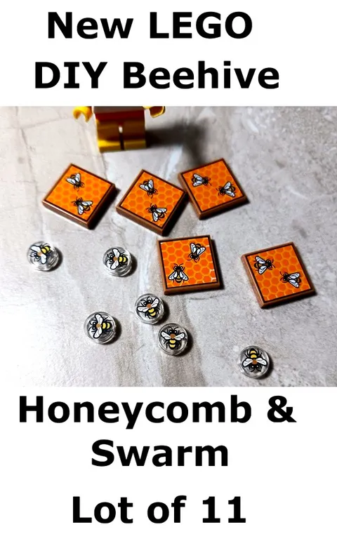 New LEGO Beehive DIY Kit Build Create Honeycomb Drawer Bumble Swarm Lot of 11