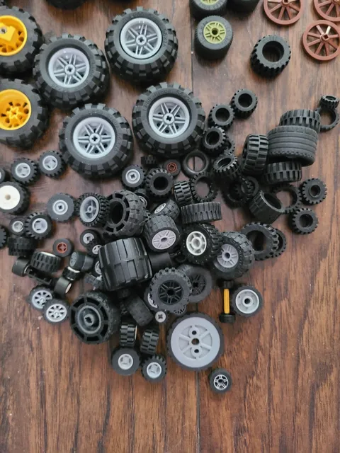 Lego Group Tires Wheels Vehicle Technics Lot 1.5 Pounds Assortment Sets