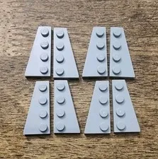 LEGO Light Bluish Gray Wedge, Plate 4 x 2 Left And Right QTY 8 Part 41769 41770