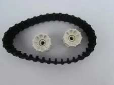 Lego Technic Large Tread (34 Tread Links) 680c01 & 2 White Tread Hub 32007