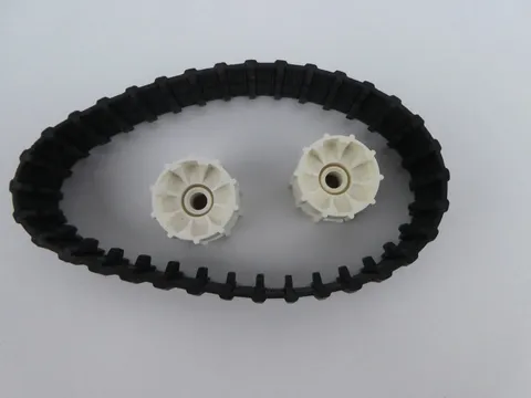 Lego Technic Large Tread (34 Tread Links) 680c01 & 2 White Tread Hub 32007