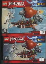 LEGO Ninjago 70603 Raid Zeppelin Manuals Books 1 2 Lot Instruction