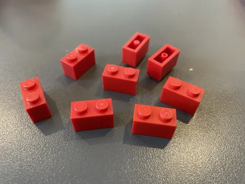 LEGO Red 1x2 Brick (3004) - 150 Pieces - Building Bricks