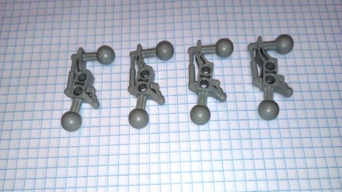 4 Light Gray Lego 32173 Star Wars Mindstorms Bionicle  4 pc leg arm Technic ball