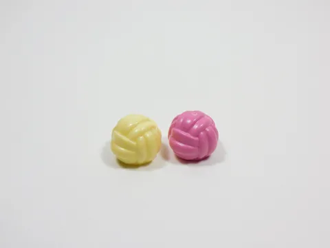 LEGO Lot of 2 Ball of Wool Yarn Utensil Minifig Pastel Yellow Dark Pink Q7