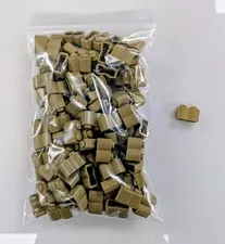 Lego 100 New Dark Tan Bricks Modified 1 x 2 Stud with Log Profile Building Block