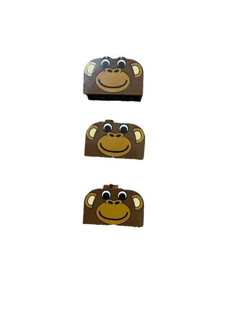 Lego Brick Double Curved Top Animals (Monkey).      ~ 1 1/4 X 3/4 X 1/2