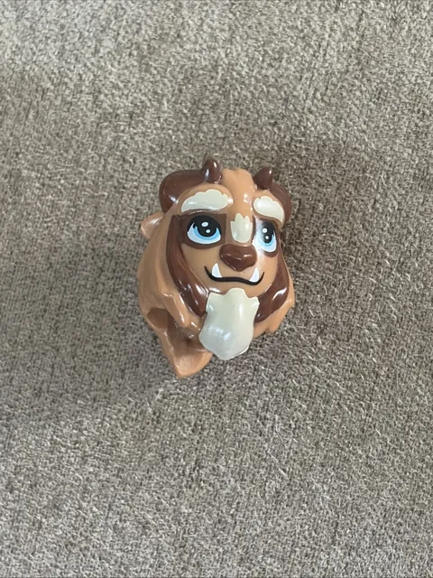 LEGO - Minifig, Headgear Mask Beast w/ Brown Horns, Blue Eyes, Fangs & Tan Beard