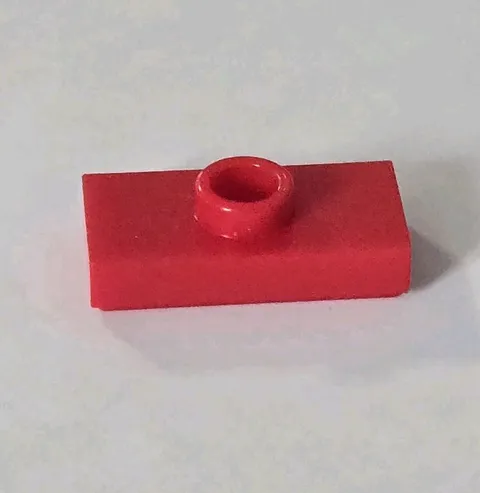 LEGO Parts - Red Plate 1 x 2 with 1 Stud (Jumper) - No 15573
