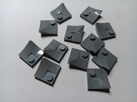 LEGO LOT 12 DARK BLUISH GRAY ARCH 2X2 INVERTED CORNER RECESSED STUD #4190