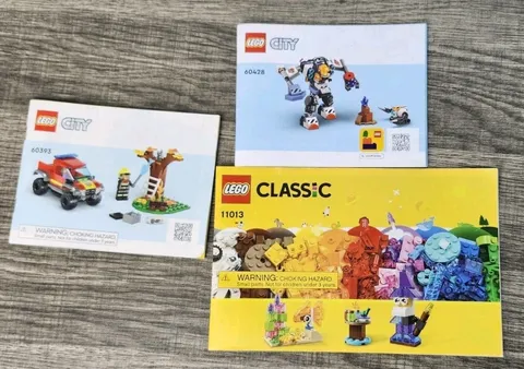 Lego Instruction Manuals City 60393 60428 Classic 11013 Lot Of 3