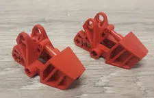 Lego 32475 Red Bionicle Foot with Ball Joint Socket 3 x 6 x 2 1/3 Lot Of 2