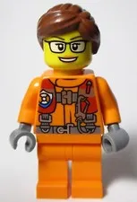 Lego Holiday 2017 Advent Calendar First Responder Brown Ponytail Girl Minifigure